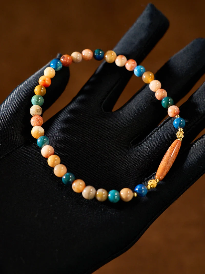 Agatized Coral Flow of Light Wish Bracelet
