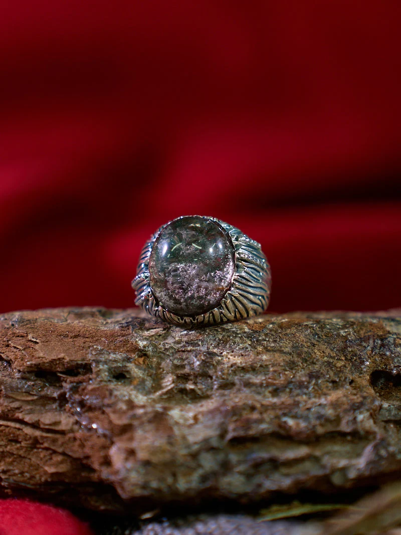 Mystical Spirit Phantom Ring – Ghost Stone in Sterling Silver