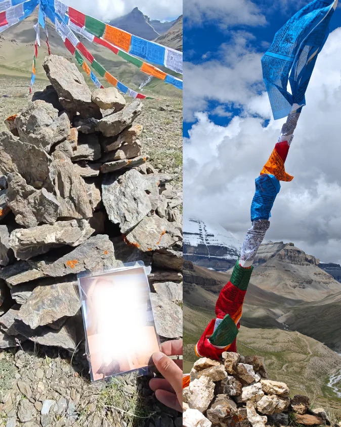 Mani Stone Photo Offering at Kailash Sanctuary