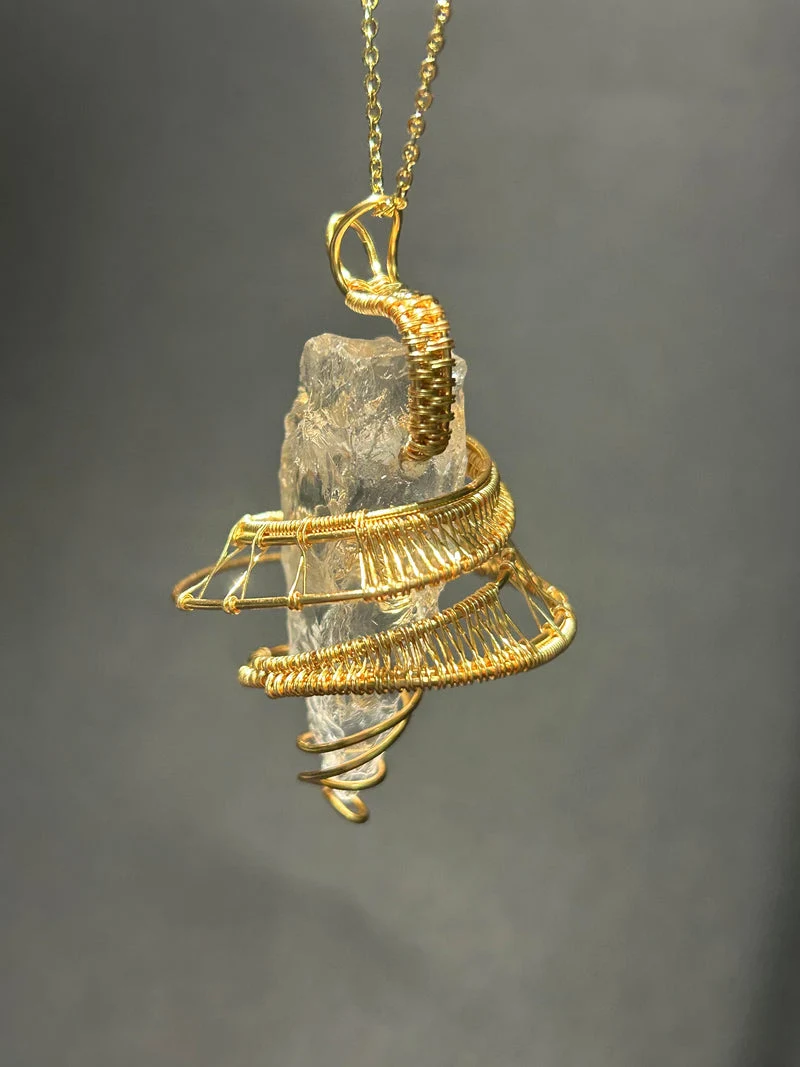 Crown of Stillness Clear Quartz Necklace