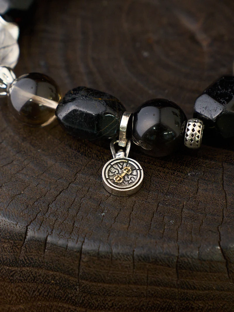 Sacred Protection Black Tourmaline Vajra Bracelet