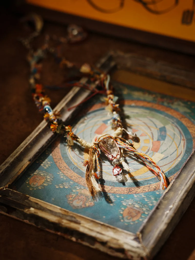 Clarity & Confidence Handwoven Tibetan Quartz Clear Quartz Necklace