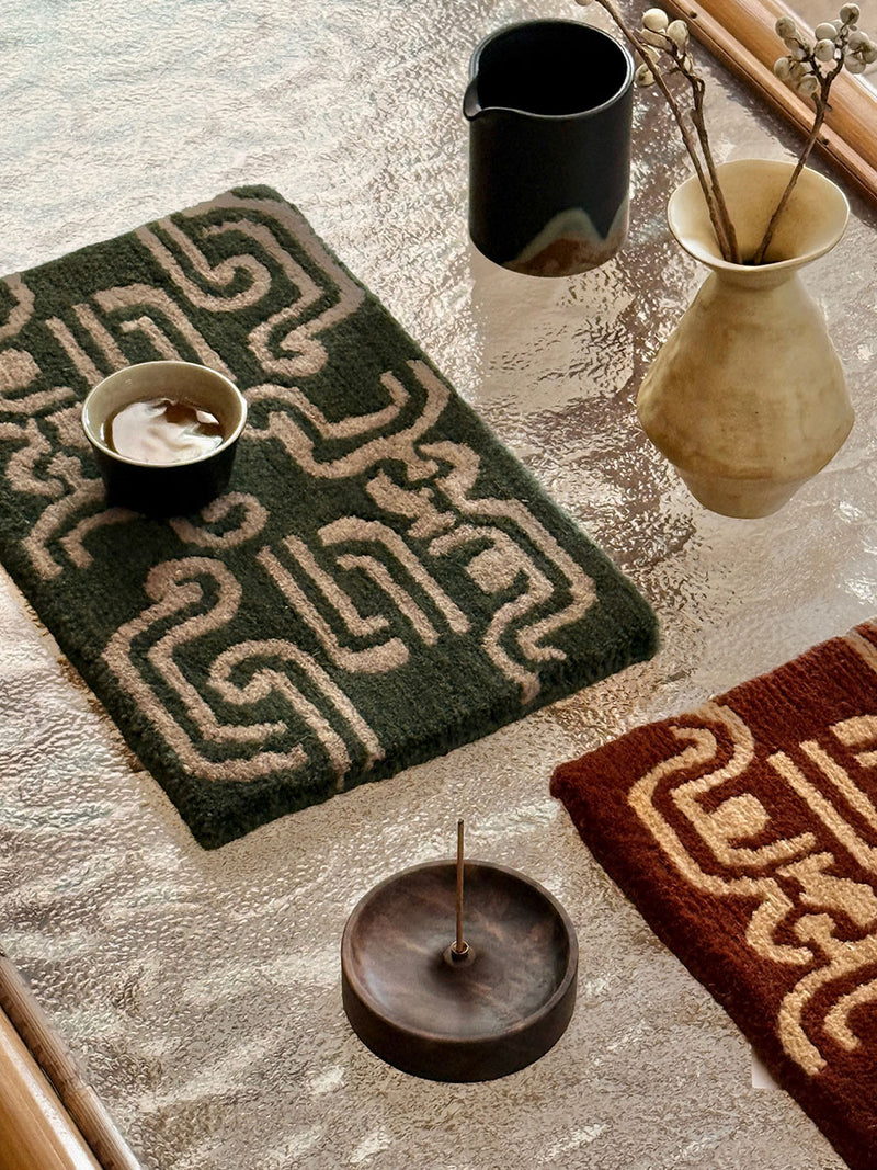 Tawny Serpent Tibetan Rug