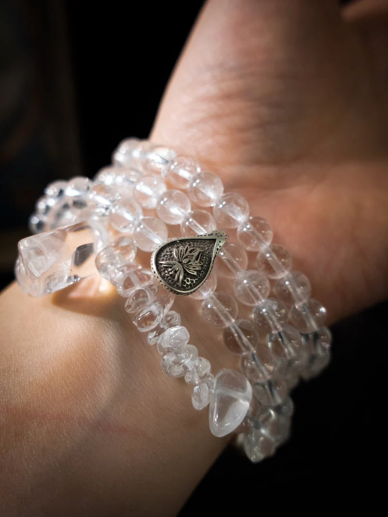 Sky Light Clear Quartz Crystal Energy Bracelet