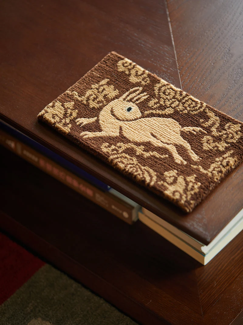 Leaping Hare Auspicious Cloud Rug