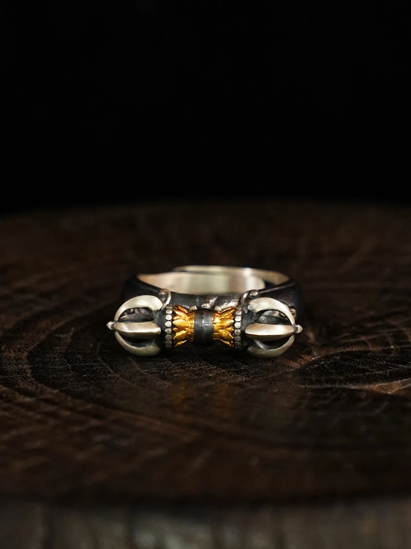 Steadfast Vajra Silver Ring