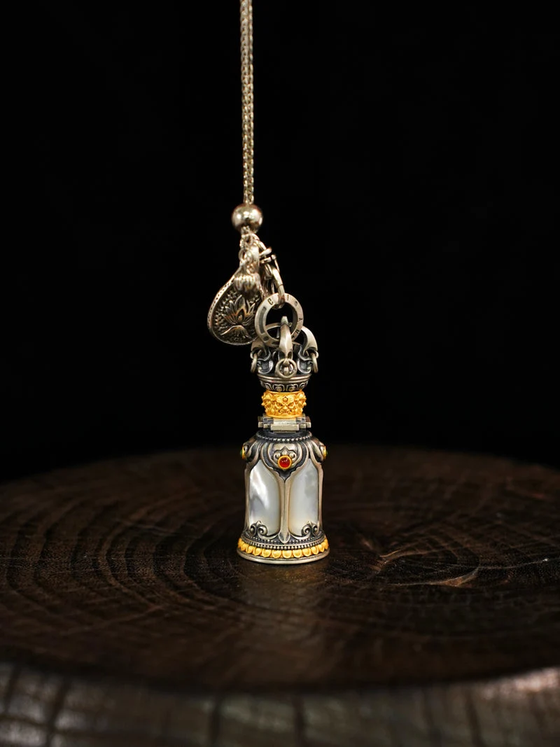 Harmony Resonance Vajra Bell Silver Necklace