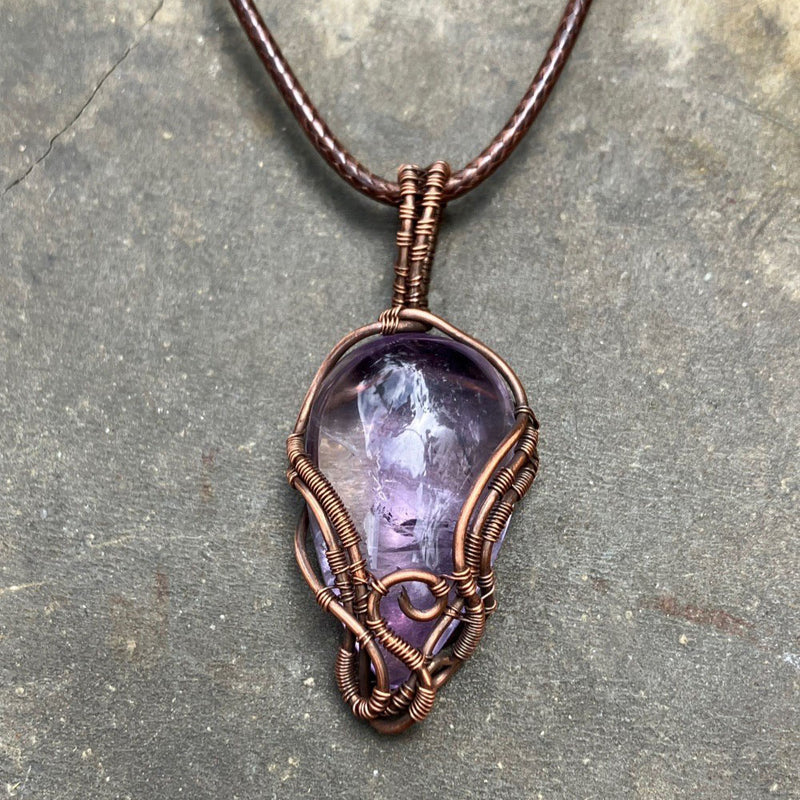Cosmic Serenity Stream Amethyst Necklace