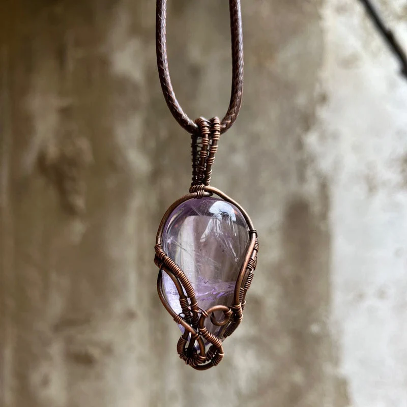 Cosmic Serenity Stream Amethyst Necklace