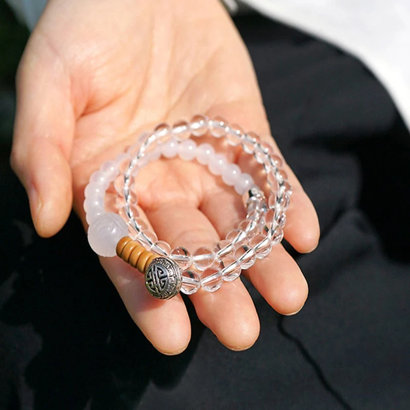 Healing Harmony White Quartz & Agate Necklace