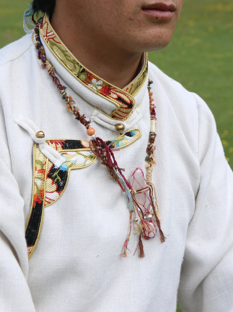 Clarity & Confidence Handwoven Tibetan Quartz Clear Quartz Necklace