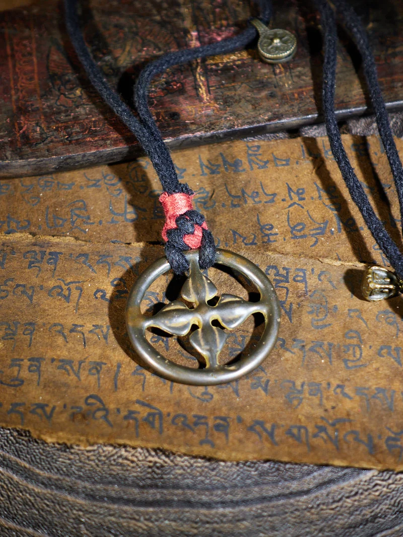 Power Protection Cross Vajra Tibetan Thokcha Necklace