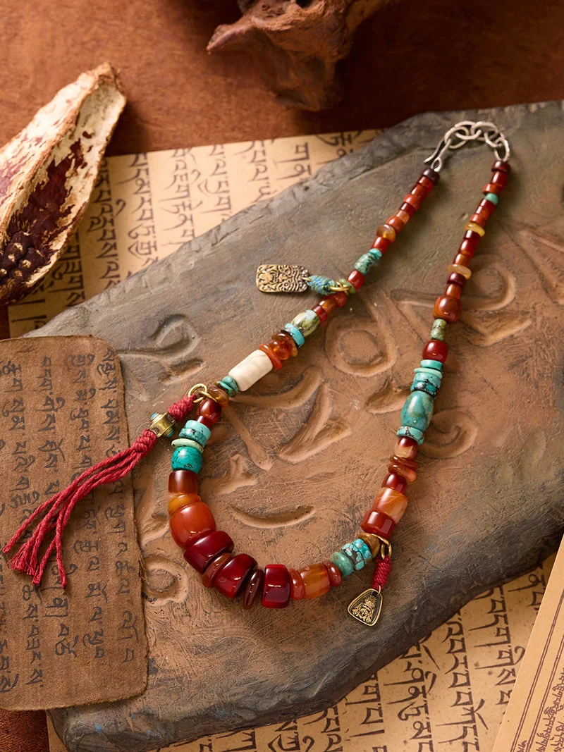 Inner Sanctuary ZakiRam Turquoise Agate Necklace