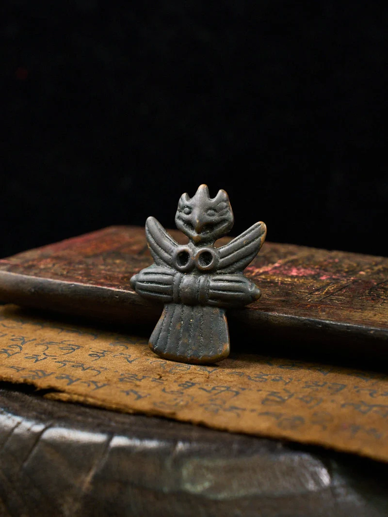 Wrathful Deity Thokcha Sky Iron Tibetan Altar Figurine