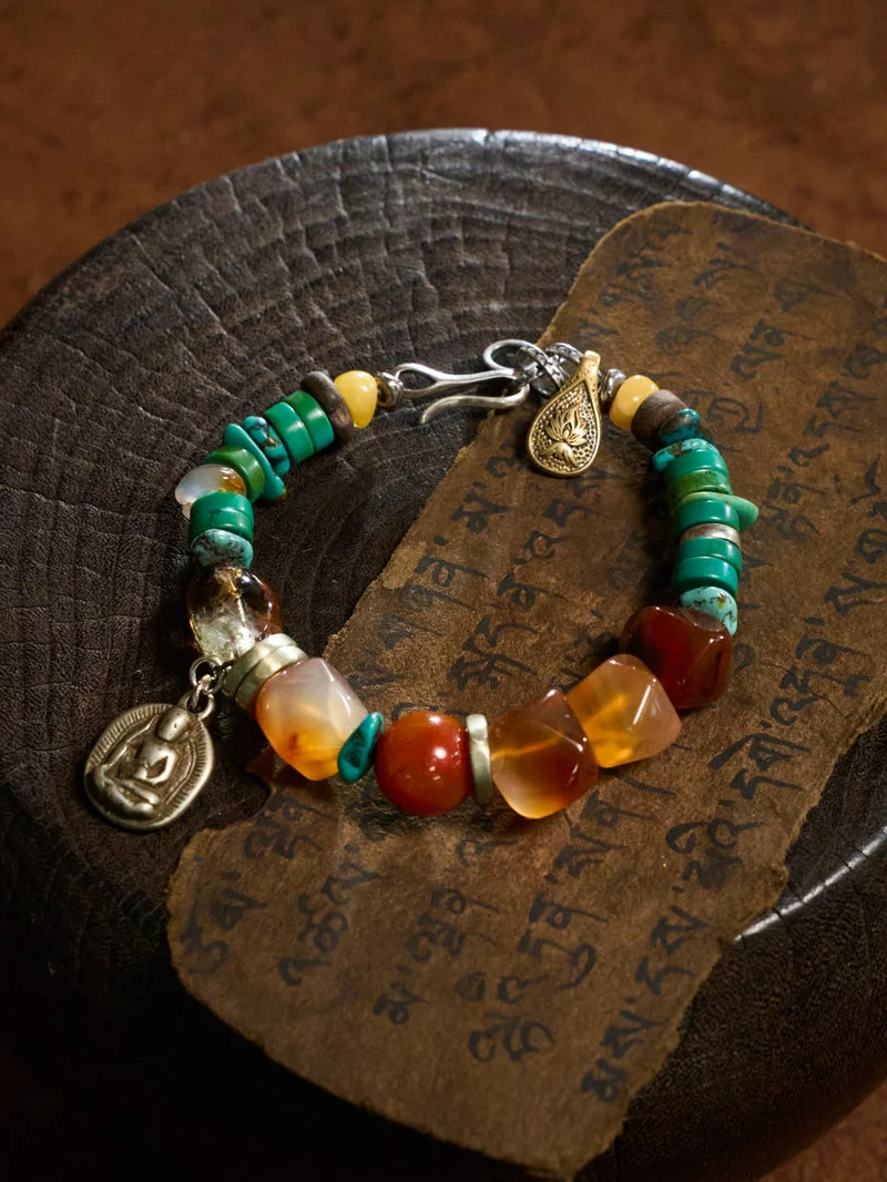 Jokhang Temple · Wisdom Protection Shakyamuni Turquoise Bracelet