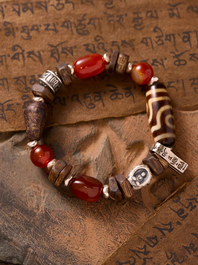 Origin · Kailash Dzi Red Agate Agarwood Bracelet