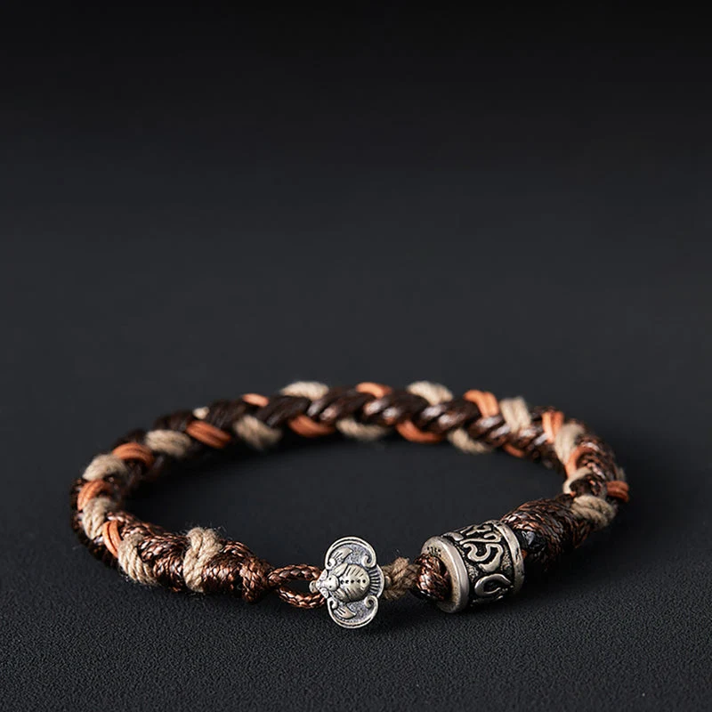 Prosperity Fortune Weave Handwoven Sterling Silver Bracelet