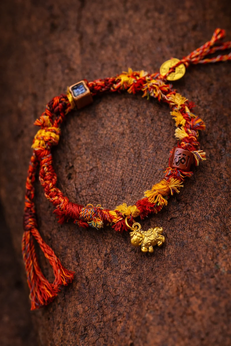 Fortune & Blessing Handwoven Tibetan Five-Color Cord Bracelet