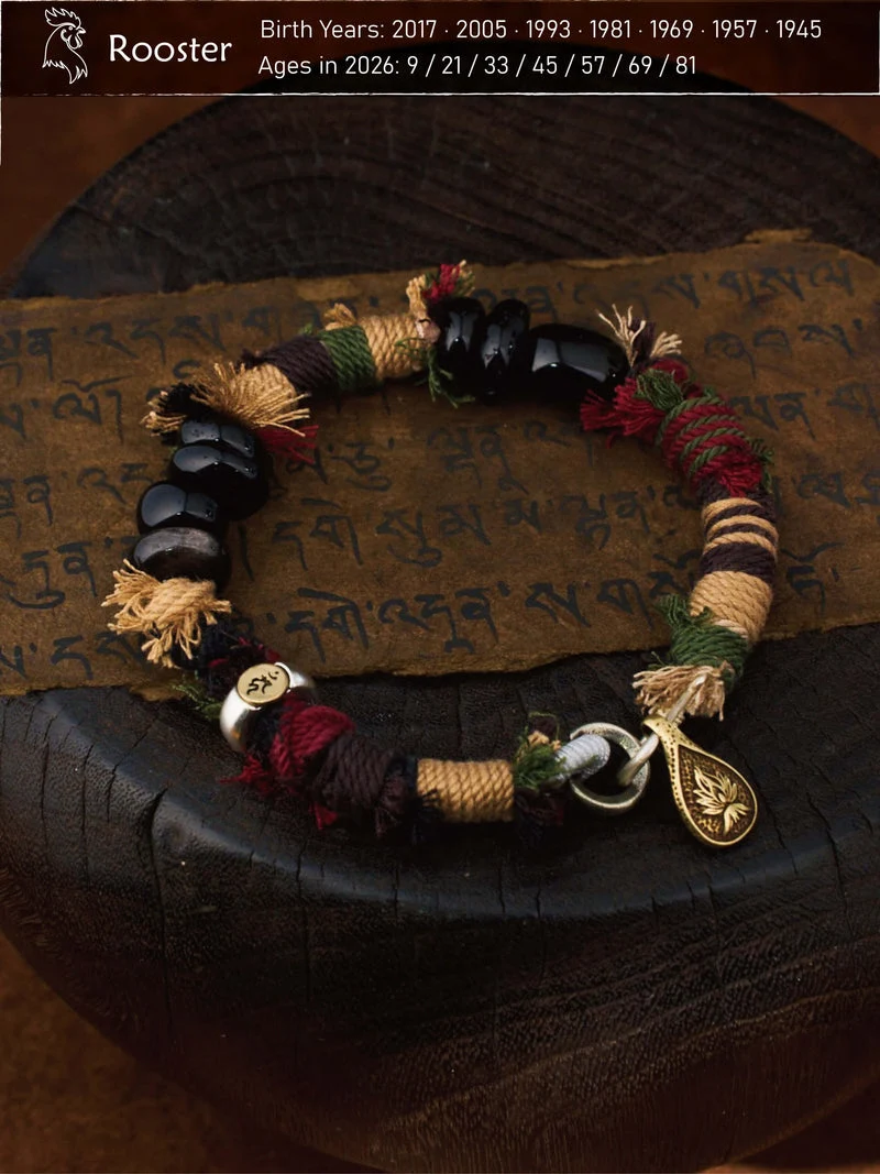 Rooster Zodiac Guardian Tibetan Handwoven Bracelet
